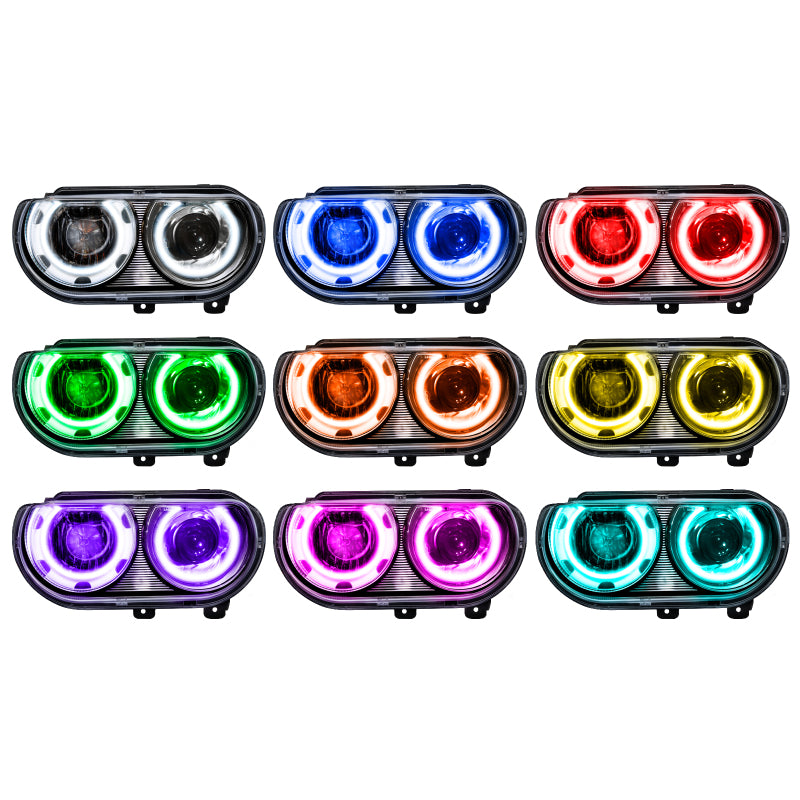 Oracle 08-14 Dodge Challenger SMD HL (HID Style) - ColorSHIFT