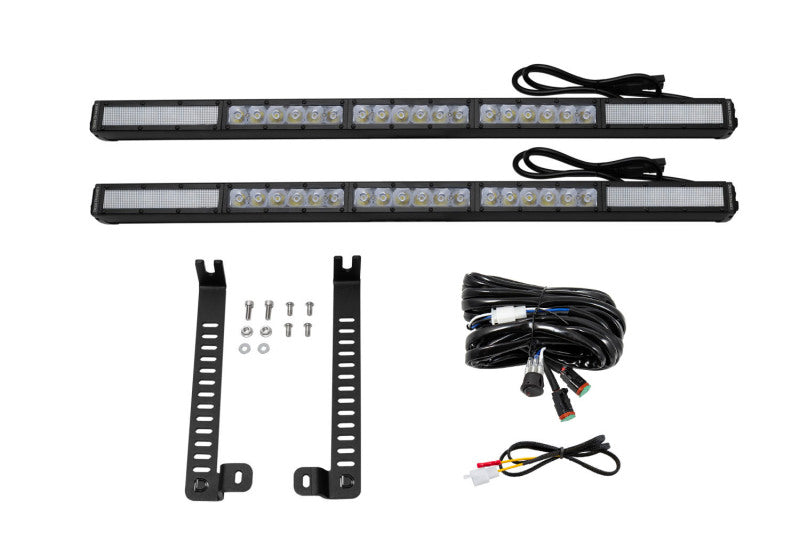 Diode Dynamics 14-19 Toyota 4Runner SS30 Dual Stealth Lightbar Kit - White Combo