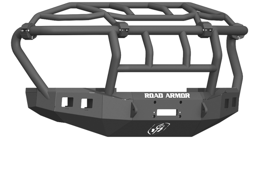 Road Armor 17-20 Ford F-250 Stealth Front Winch Bumper w/Intimidator Guard - Tex Blk