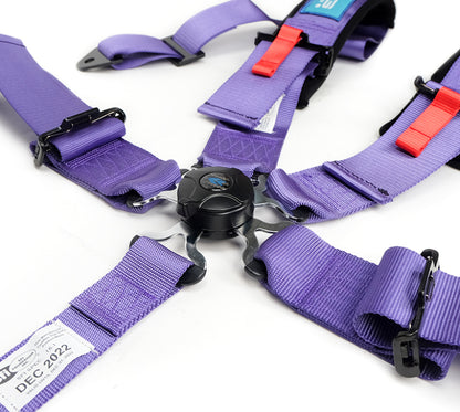 NRG Sfi 16.1 5Pt 3 Inch Seat Belt Harness with Pads / Cam Lock - Purple