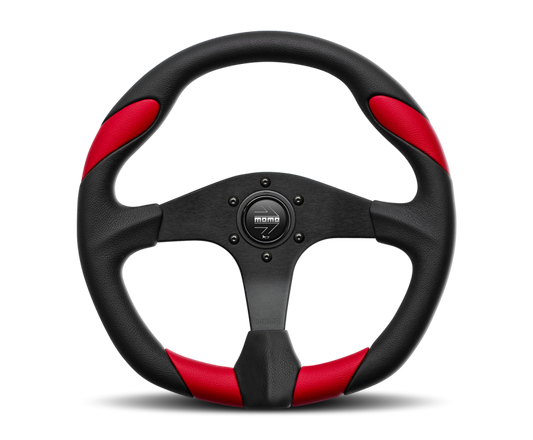 Momo Quark Steering Wheel 350 mm - Black Poly/Black Spokes