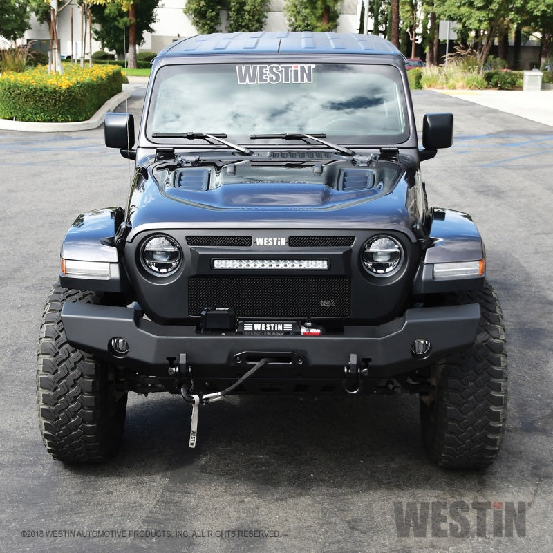 Westin 18-20 Jeep Wrangler JL WJ2 Full Width Front Bumper - Textured Black