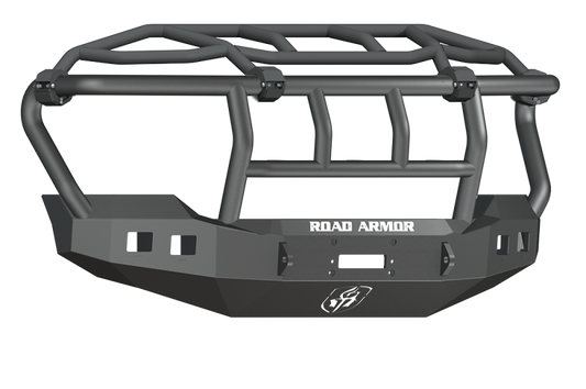 Road Armor 11-16 Ford F-250 Stealth Front Winch Bumper w/Intimidator Guard - Tex Blk