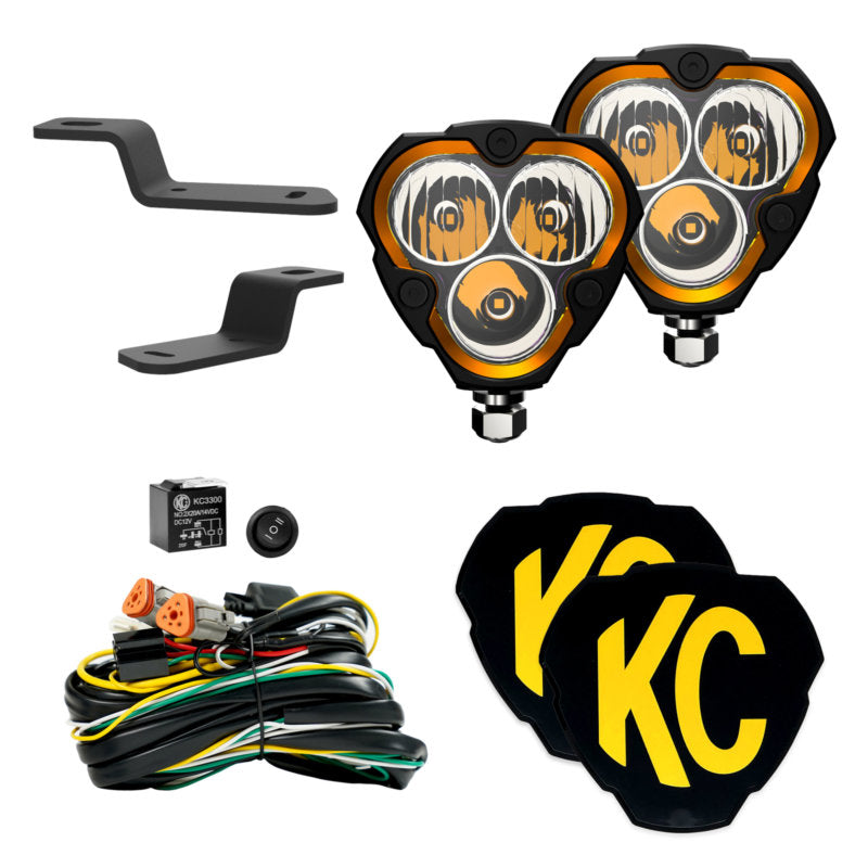 KC HiLiTES 21+ Ford Bronco FLEX ERA 3 2-Light Sys Ditch Light Kits (Combo Beam)