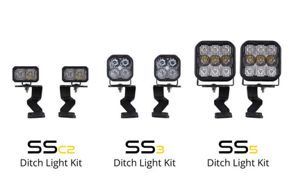 Diode Dynamics 2022 Toyota Tundra SS3 Sport Stage Series Ditch Light Kit - Yellow Combo