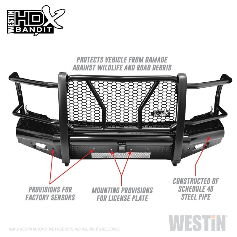 Westin 10-18 RAM 2500/3500 HDX Bandit Front Bumper - Black