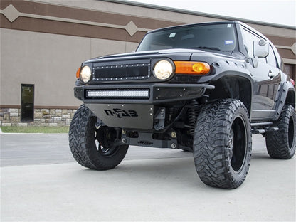 N-Fab M-RDS Front Bumper 06-18 Toyota FJ Cruiser - Gloss Blk - 1pc 1.75in Tubing - w/Skid Plate