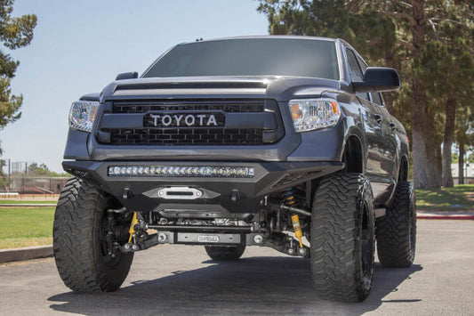 Addictive Desert Designs 14-18 Toyota Tundra Stealth Fighter Front Bumper w/Winch Mount & Sensors