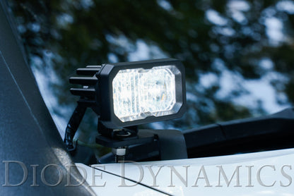 Diode Dynamics 16-21 Toyota Tacoma Stage Series 2in LED Ditch Light Kit - Sport Yellow Combo