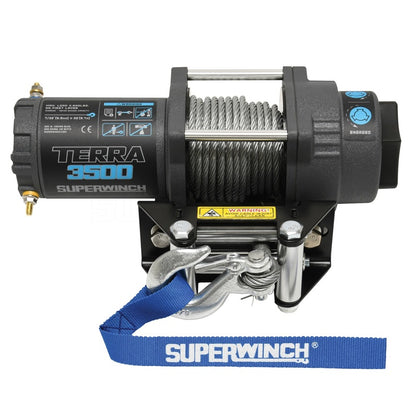 Superwinch 3500 LBS 12 VDC 7/32 in x 32 ft Steel Rope Terra 35 Winch