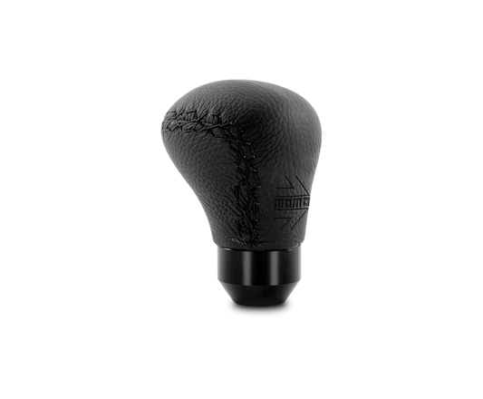 Momo Anatomico Shift Knob - Black Leather, Black Stitching