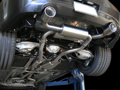 aFe Takeda Stainless Steel Cat-Back Exhaust System (Polished) Tips - Infiniti G37 Coupe / Q60 14-15