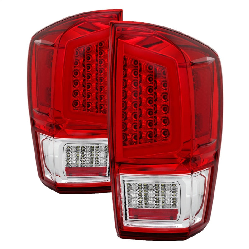 xTune 16-18 Toyota Tacoma Light Bar LED Tail Lights - Chrome (ALT-JH-TTA16-LBLED-C)