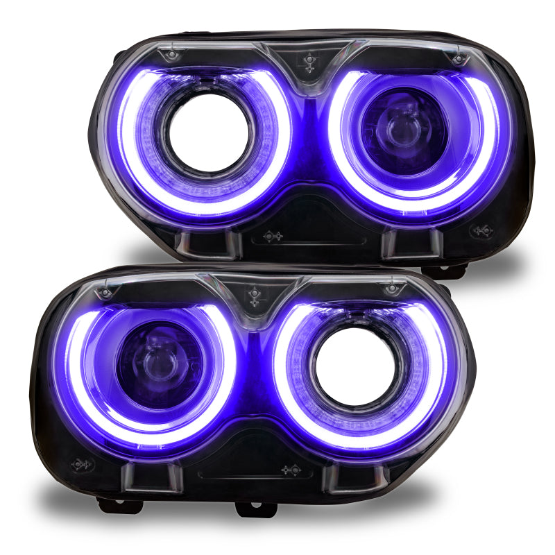 Oracle 15-21 Dodge Challenger RGB+W Headlight DRL Upgrade Kit - ColorSHIFT+W