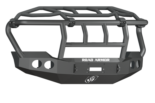 Road Armor 11-16 Ford F-250 Stealth Front Winch Bumper w/Intimidator Guard - Tex Blk