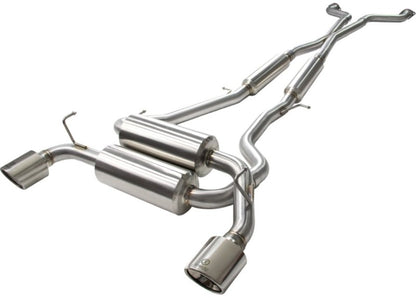 aFe Takeda Stainless Steel Cat-Back Exhaust System (Polished) Tips - Infiniti G37 Coupe / Q60 14-15