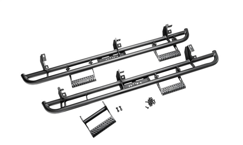 N-Fab 21-22 Ford Bronco 2 dr Gas SRW RKR Step System - Wheel 2 Wheel - 1.75in - Tex. Black