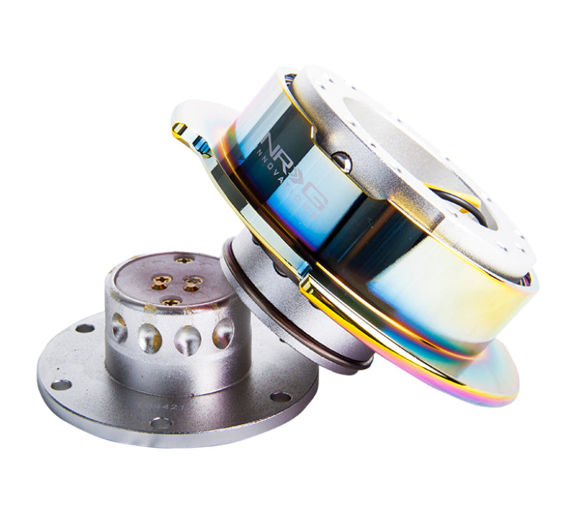 NRG Quick Release Gen 2.5 - Silver Body / Neochrome Ring