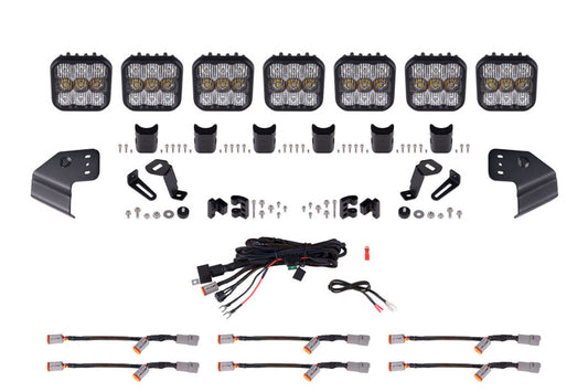 Diode Dynamics Bronco SS5 Sport CrossLink Windshield - White Combo Lightbar Kit