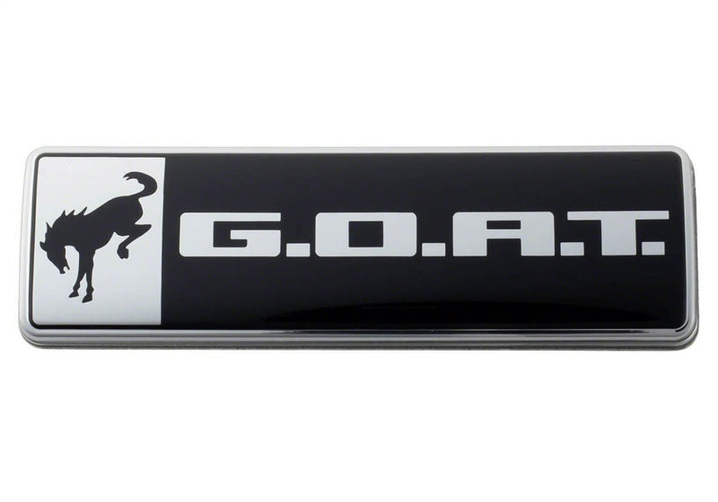 Ford Racing Bronco/Bronco Sport G.O.A.T. Badge - Black/Chrome