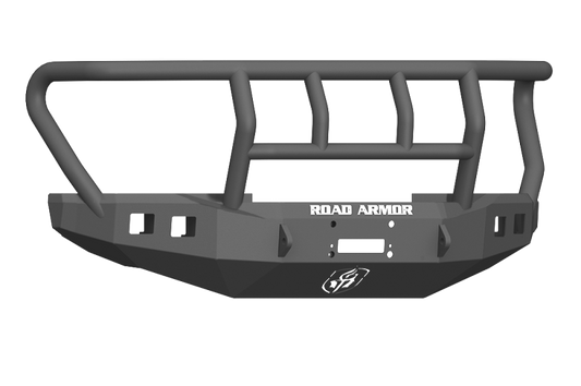 Road Armor 17-20 Ford F-250 Stealth Wide Fender Front Winch Bumper w/Titan II Guard - Tex Blk