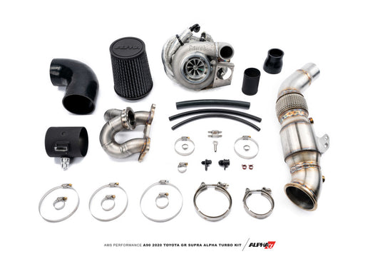 AMS Performance A90 2020 Toyota GR Supra Alpha 6 GTX3076 GEN II Turbo Kit 49 State Legal EPA Catted