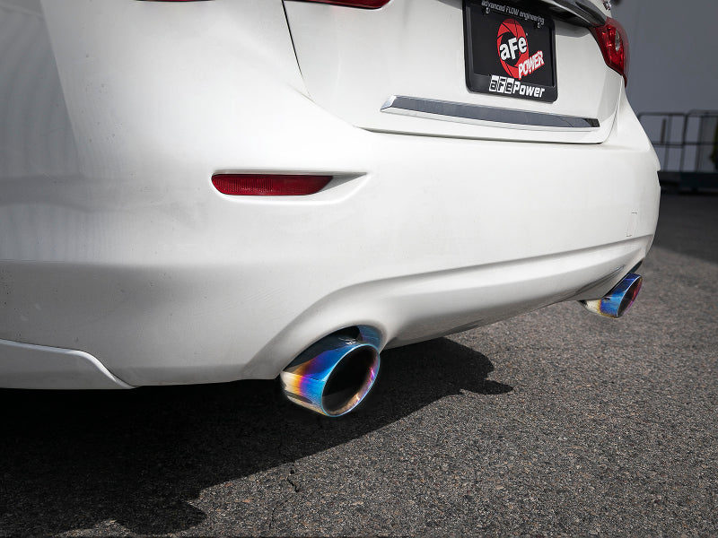 aFe Takeda Cat-Back Exhaust System w/ 4.5" (Burnt) Tips - Infiniti Q50