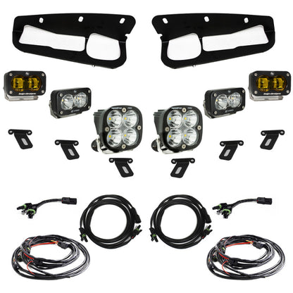 Baja Designs 21-22 Ford Bronco w/Steel Bumper S2 SAE Pro Fog Pocket Light Kit w/Upfitter - Amber