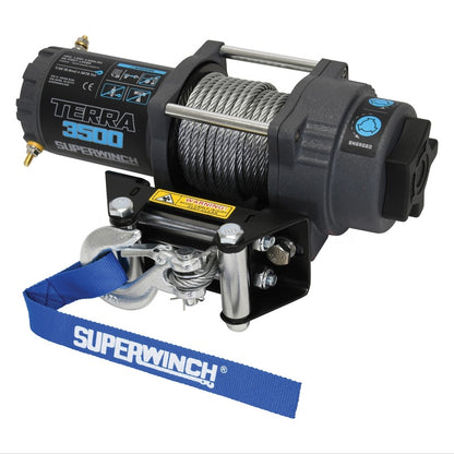 Superwinch 3500 LBS 12 VDC 7/32 in x 32 ft Steel Rope Terra 35 Winch