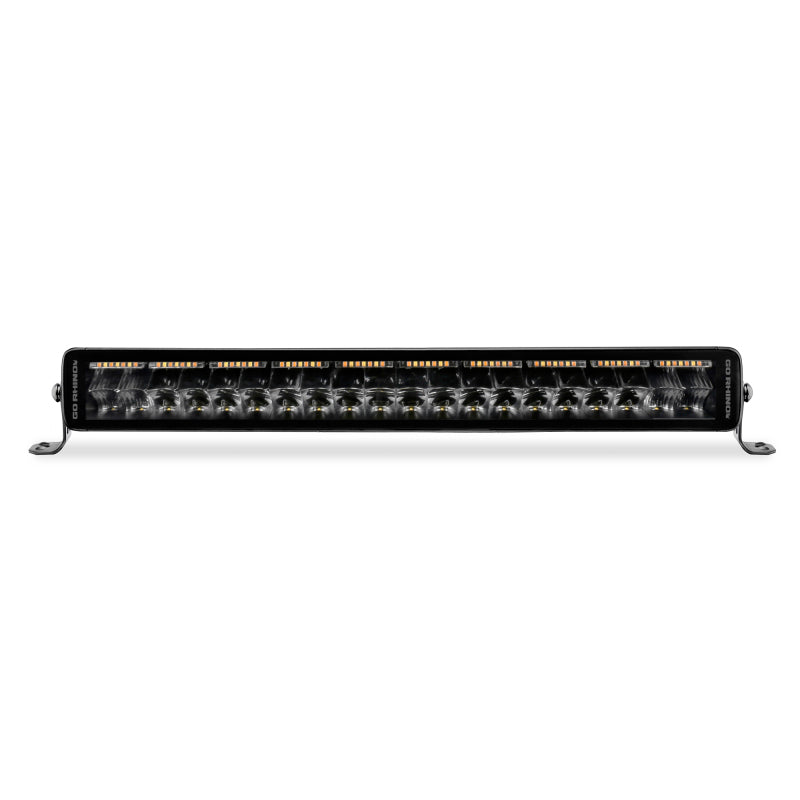 Go Rhino Xplor Blackout Combo Series Dbl Row LED Light Bar w/Amber (Side/Track Mount) 21.5in. - Blk