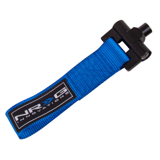 NRG Bolt-In Tow Strap Blue - Nissan 370Z 08+ / Infiniti G37 08+ (5000lb. Limit)