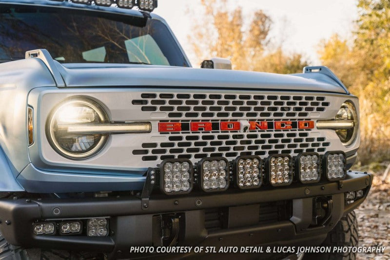 Diode Dynamics Bronco SS5 6-Pod CrossLink Grille Lightbar Kit Sport - Yellow Combo